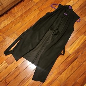 Zara Faux Suede Long Vest